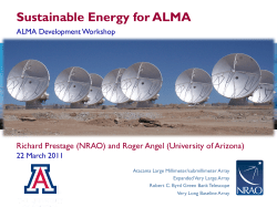 Sustainable Energy for ALMA