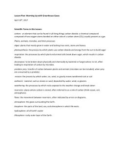 Lesson Plan: Warming Up with Greenhouse Gases April 18th, 2017