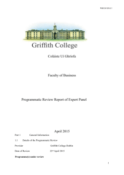 Meeting with Faculty and Programme Leaders