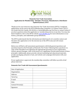 Domestic Fair Trade Association Application for Membership