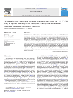 Influence of solvent on the chiral resolution of organic molecules on