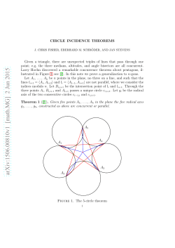 Circle incidence theorems