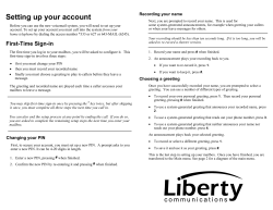 Setting up your account - Liberty Communications