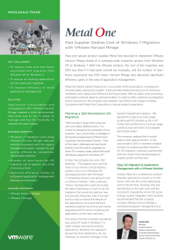 Mirage Slashes Windows XP Migration Costs at Metal One