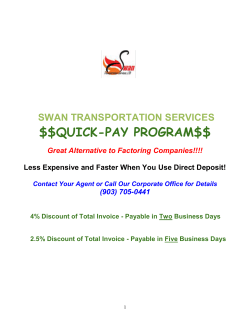 quick-pay program - Swan Transportation