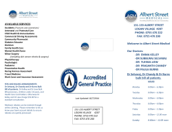 Practice Information Sheet - Albert Street Medical