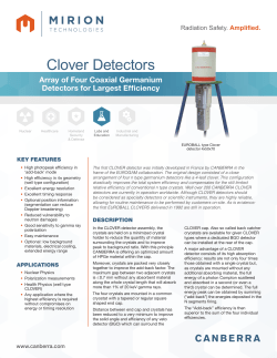 Clover Detectors Array of Four Coaxial