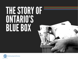 The Story of Ontario`s Blue Box