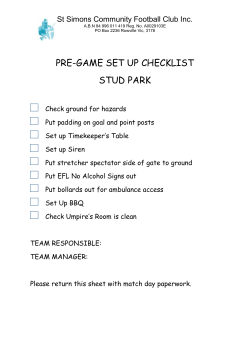 Set Up Form – Stud Park