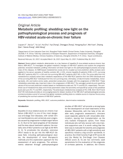 Metabolic profiling: shedding new light on the pathophysiological