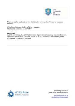 Estimation of generalised frequency response functions