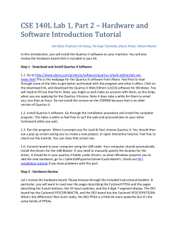 CSE 140L Lab 1 HW-SW intro