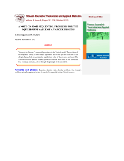 a note on some sequential problems for the equilibrium value of a