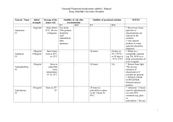 Neonatal parentral medications stability manual
