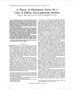 A theory of photometric stereo for a class of diffuse non