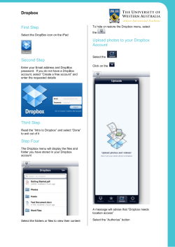 Dropbox First Step Second Step Third Step Step Four