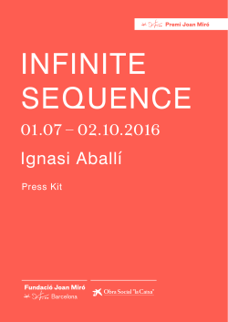 Press Kit - Fundaci&oacute; Joan Mir&oacute;