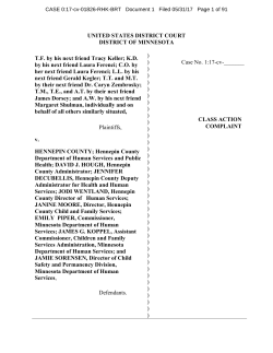 UNITED STATES DISTRICT COURT DISTRICT OF MINNESOTA TF