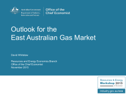 East Australian gas demand forecast
