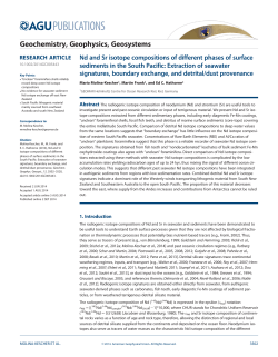 Nd and Sr isotope compositions of different phases of surface