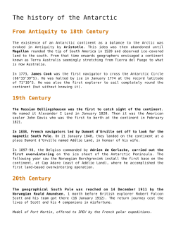 The history of the Antarctic - Institut polaire fran&ccedil;ais Paul