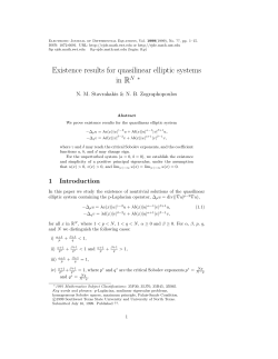 Existence results for quasilinear elliptic systems