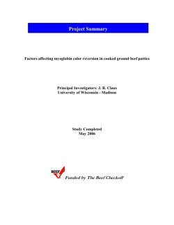 Factors affecting myoglobin color reversion in cooked ground beef
