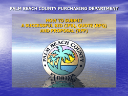 How to submit a successful Bid, Quote and Proposals