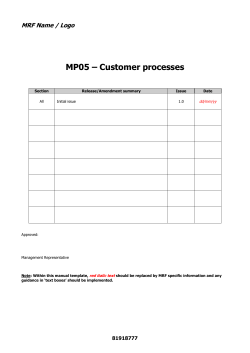 MP05 Customer Processes
