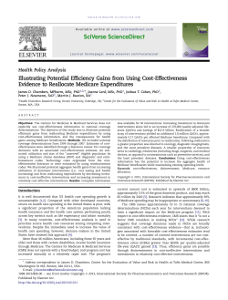Illustrating Potential Efficiency Gains from Using Cost