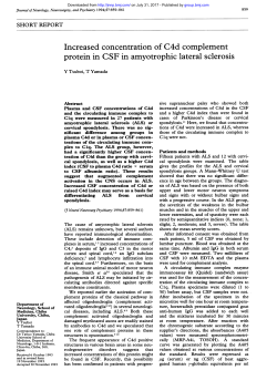 Increased concentration of C4d complement