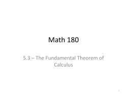 Math 180 - David Beydler`s Math