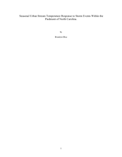 Seasonal Urban Stream Temperature Response to Storm Events