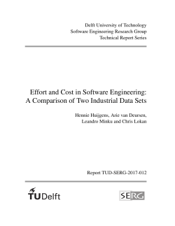 Effort and Cost in Software Engineering: A Comparison of
