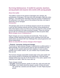 Surviving Adolescence: A toolkit for parents, teachers, young people