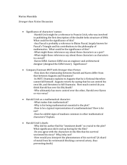 Marina Massidda Stranger than Fiction Discussion &bull; Significance of