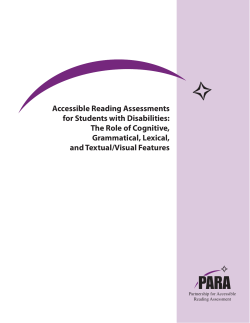 Accessible Reading Assessments for Students with Disabilities: The