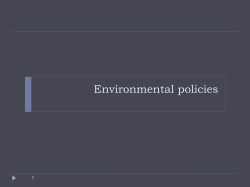 Environmental policies