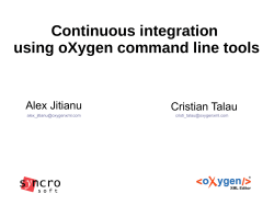 Continuous integration using oXygen command line tools