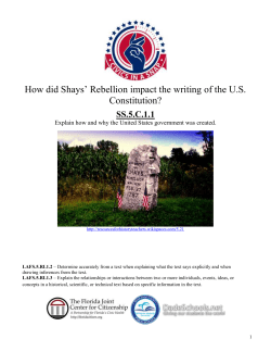 SS5C11 Shay`s Rebellion - socialsciences dadeschools net