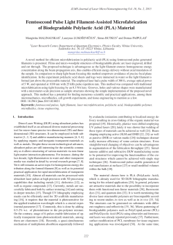 Femtosecond Pulse Light Filament-Assisted Microfabrication of