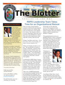 RBPD Leadership Team Takes Time for an Organizational Retreat