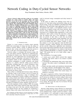 Network Coding in Duty-Cycled Sensor Networks