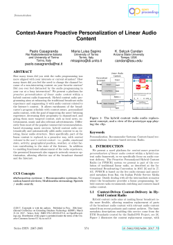 Context-Aware Proactive Personalization of Linear Audio Content