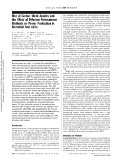 Use of Carbon Mesh Anodes and the Effect of Different Pretreatment