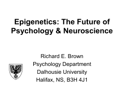 Epigenetics: The Future of Psychology