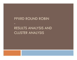 Round Robin - Cluster Analysis - The International Centre for