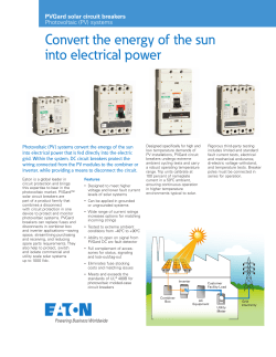 PVGard Solar Circuit Breakers Datasheet