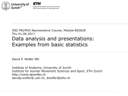 Data analysis and presentations: Examples from basic statistics
