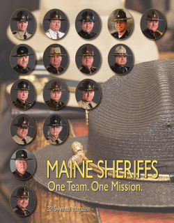 One Team. One Mission. - Maine Sheriffs Association